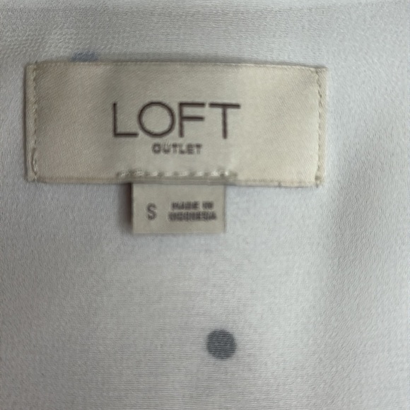 Loft | White V-Neck Tank Top with Multi Color Polka Dots - Picture 7 of 8